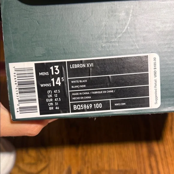 2018 Nike Lebron 16 XVI Equality White Black BQ5969-100 Sz13 like new condition